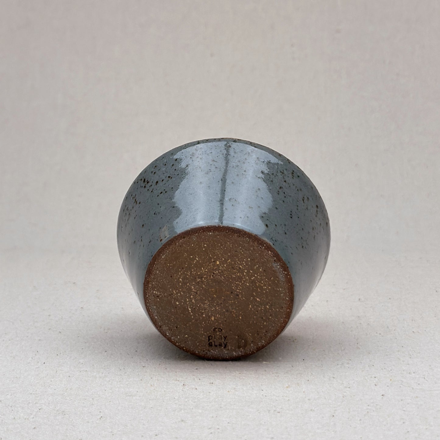 Small Speckled Blue Angular Vase