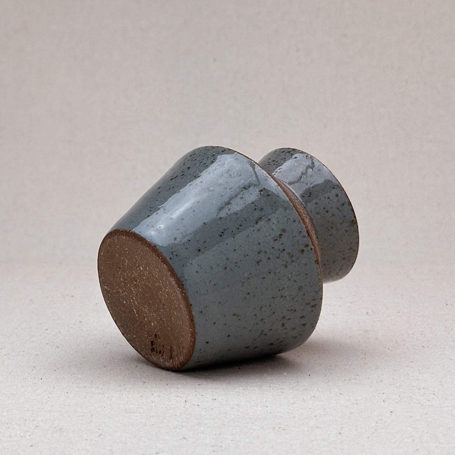 Small Speckled Blue Angular Vase