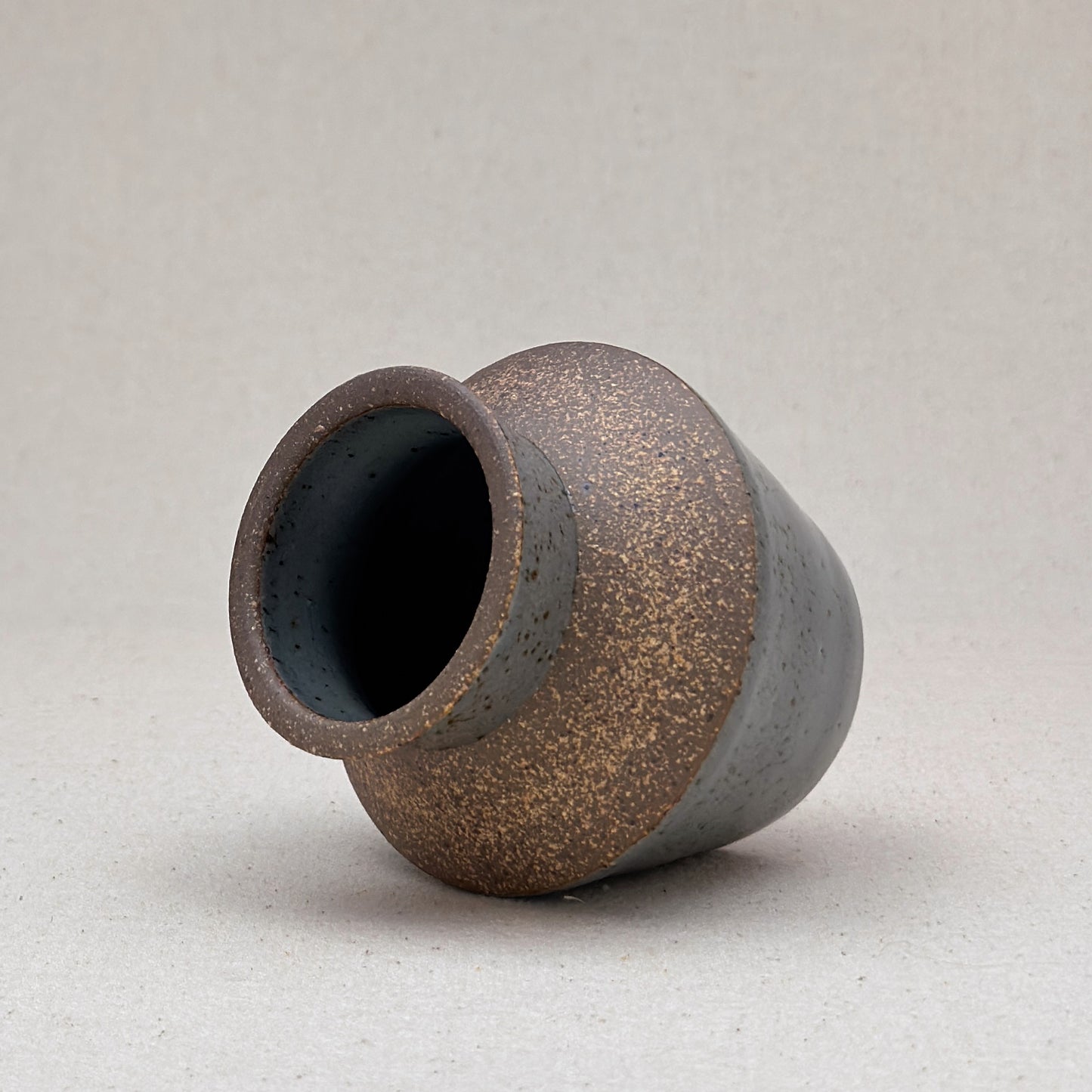 Small Speckled Blue Angular Vase