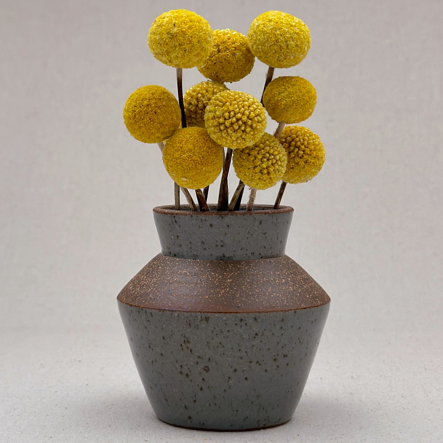 Small Speckled Blue Angular Vase