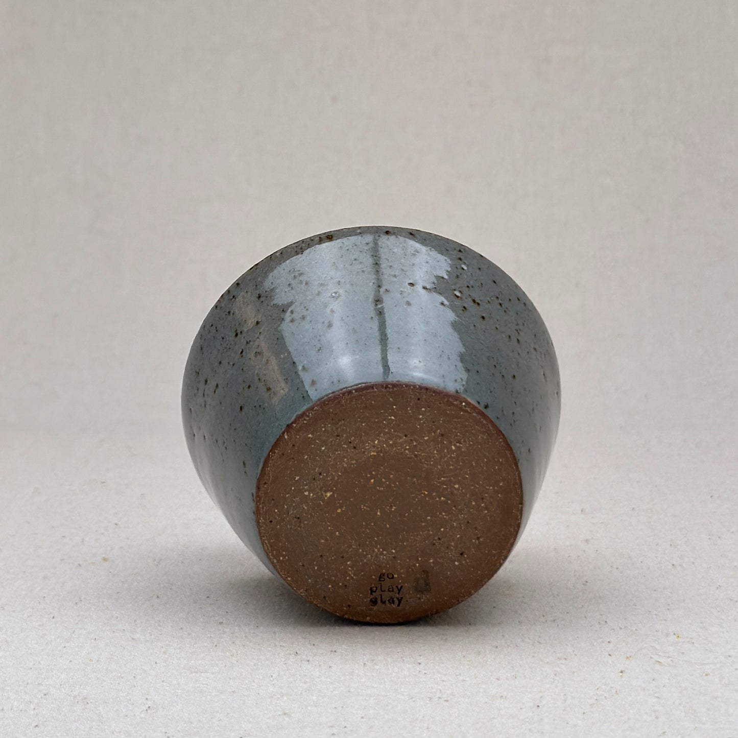 Small Speckled Blue Angular Vase