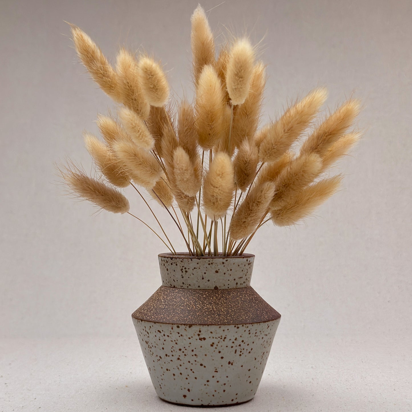 Small Speckled White Angular Vase