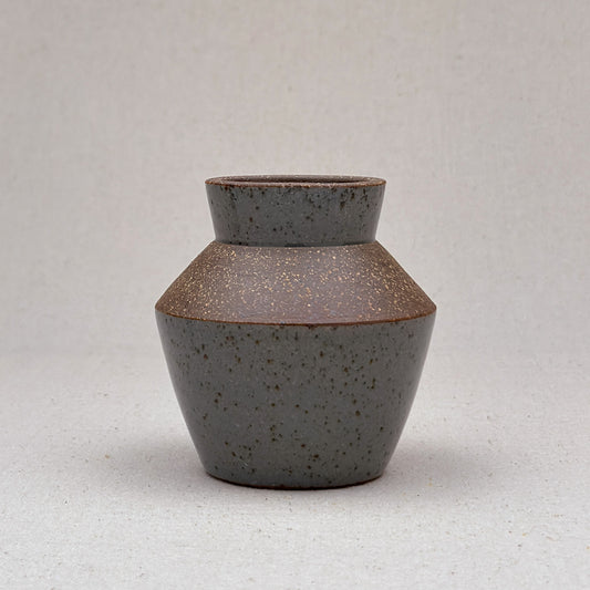 Small Speckled Blue Angular Vase