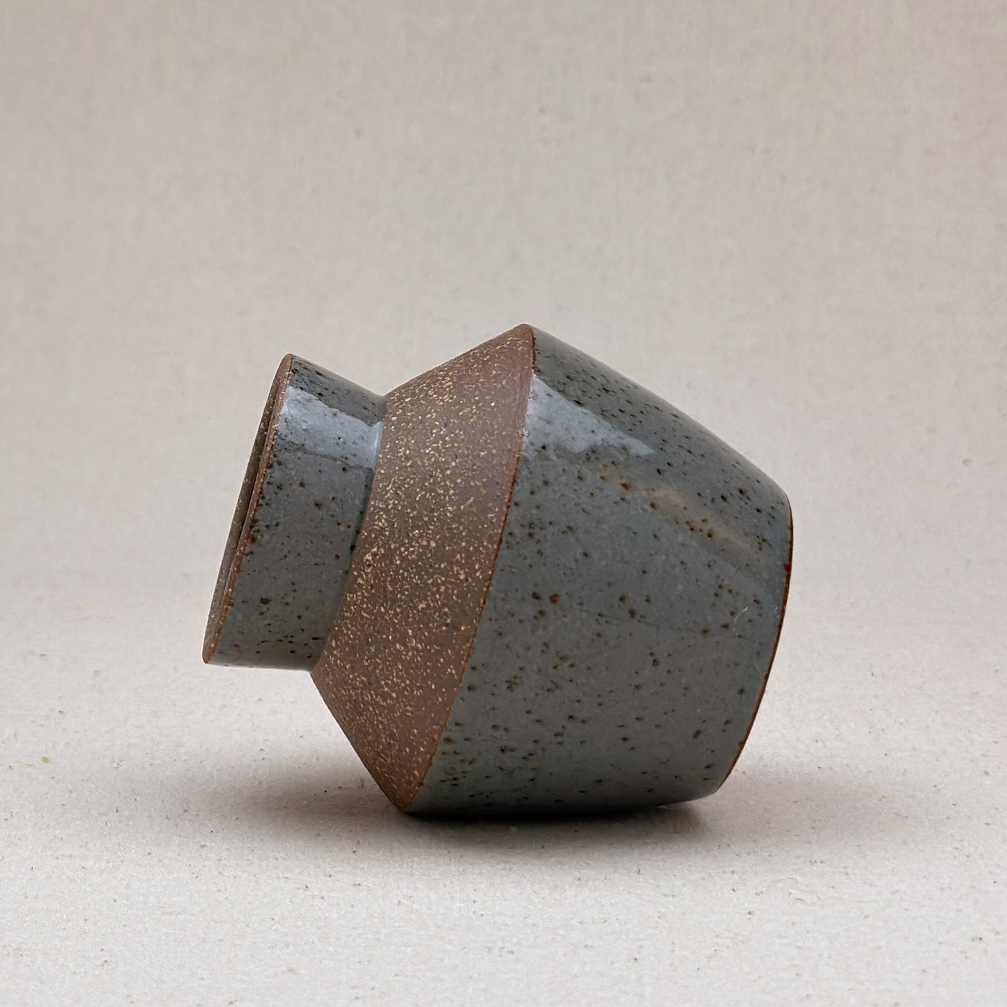 Small Speckled Blue Angular Vase