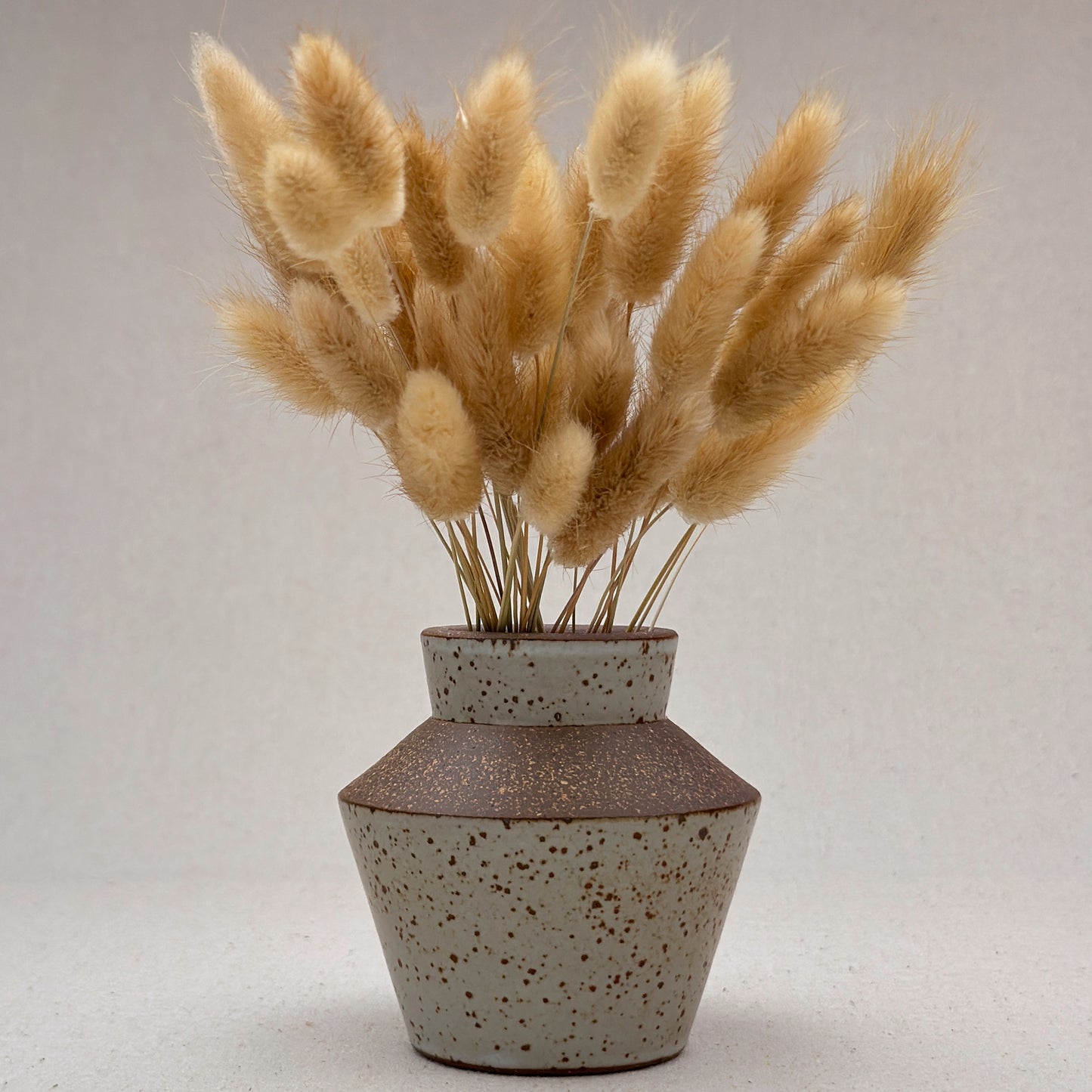 Small Speckled White Angular Vase