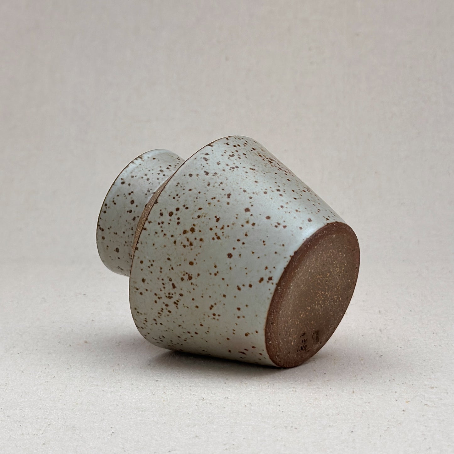 Small Speckled White Angular Vase