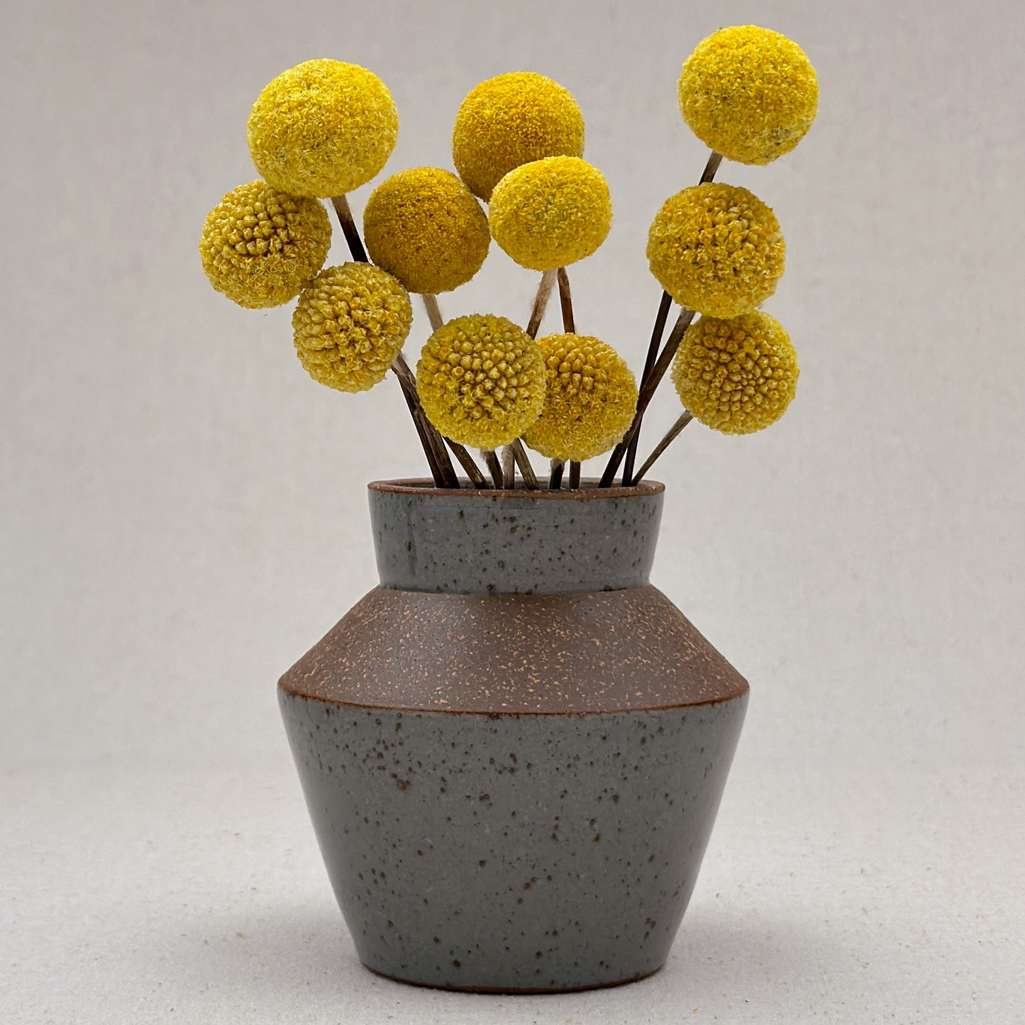 Small Speckled Blue Angular Vase