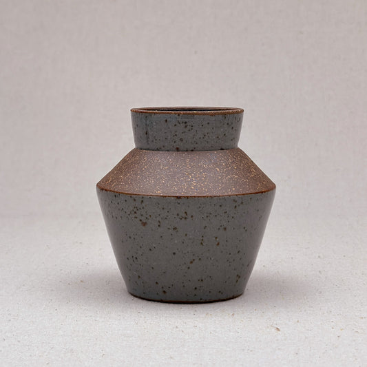Small Speckled Blue Angular Vase