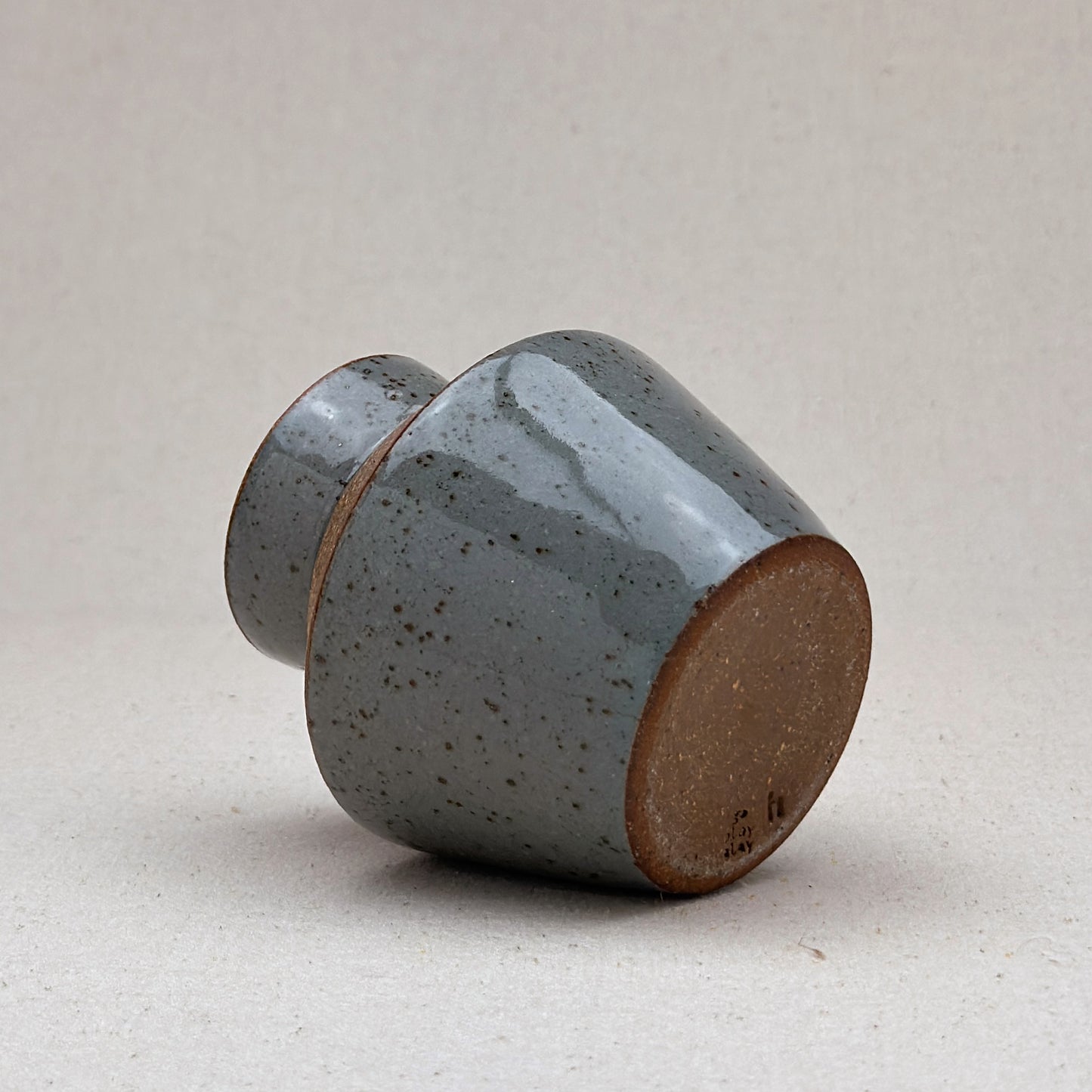 Small Speckled Blue Angular Vase