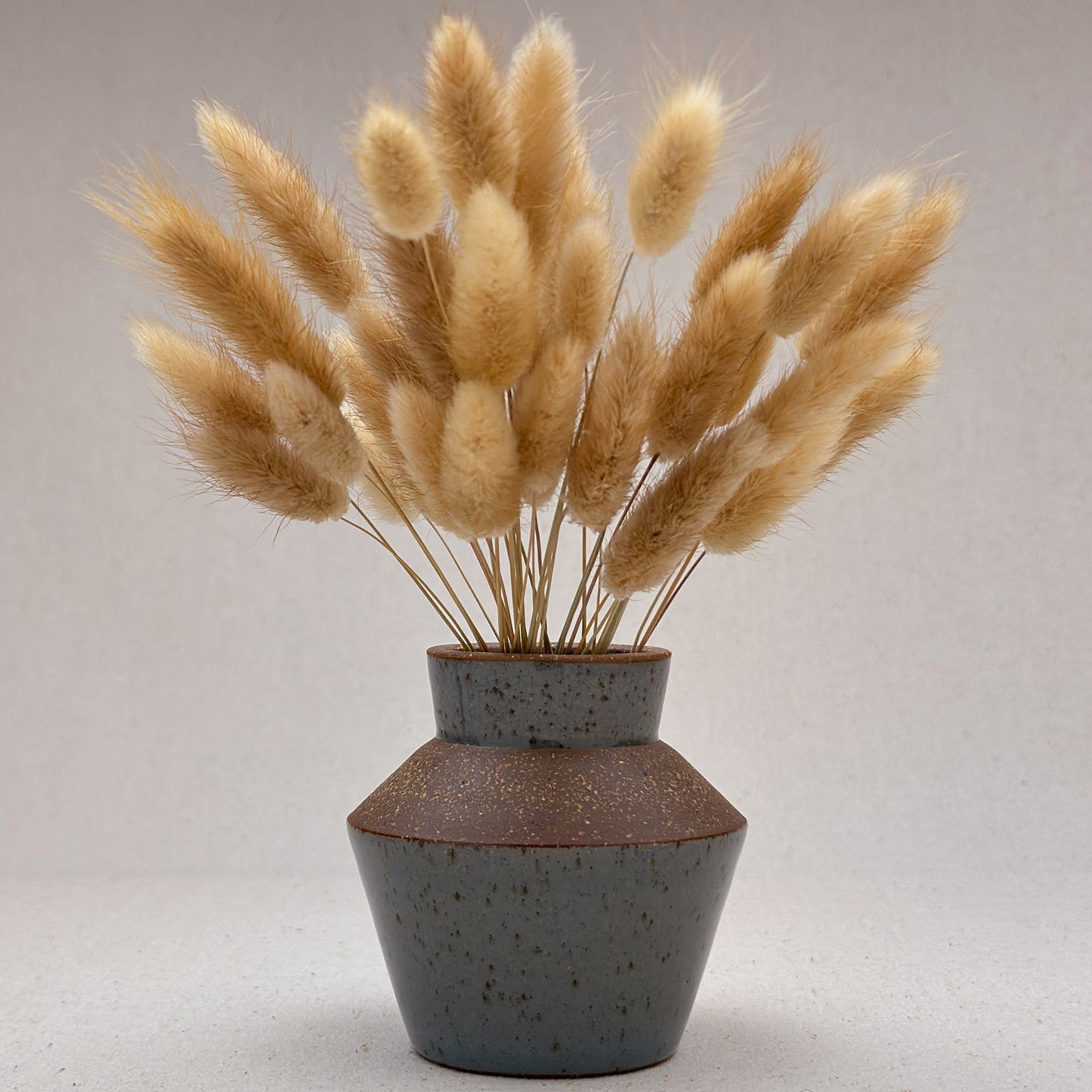 Small Speckled Blue Angular Vase