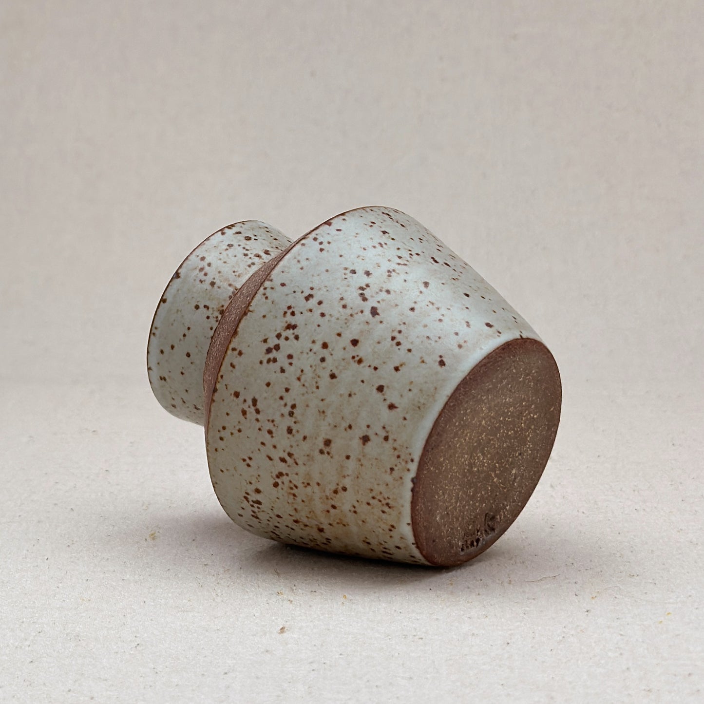 Small Speckled White Angular Vase