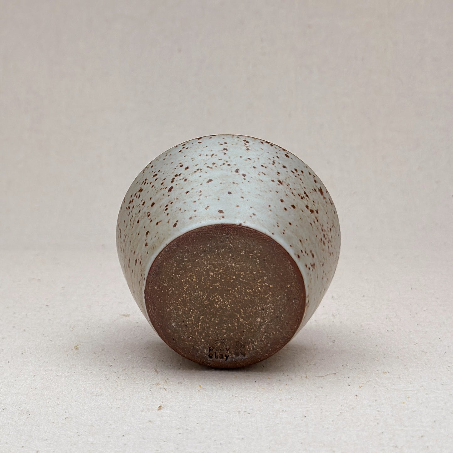 Small Speckled White Angular Vase