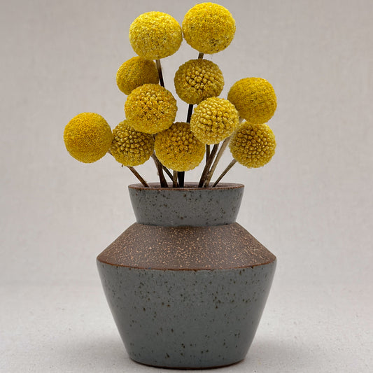 Small Speckled Blue Angular Vase