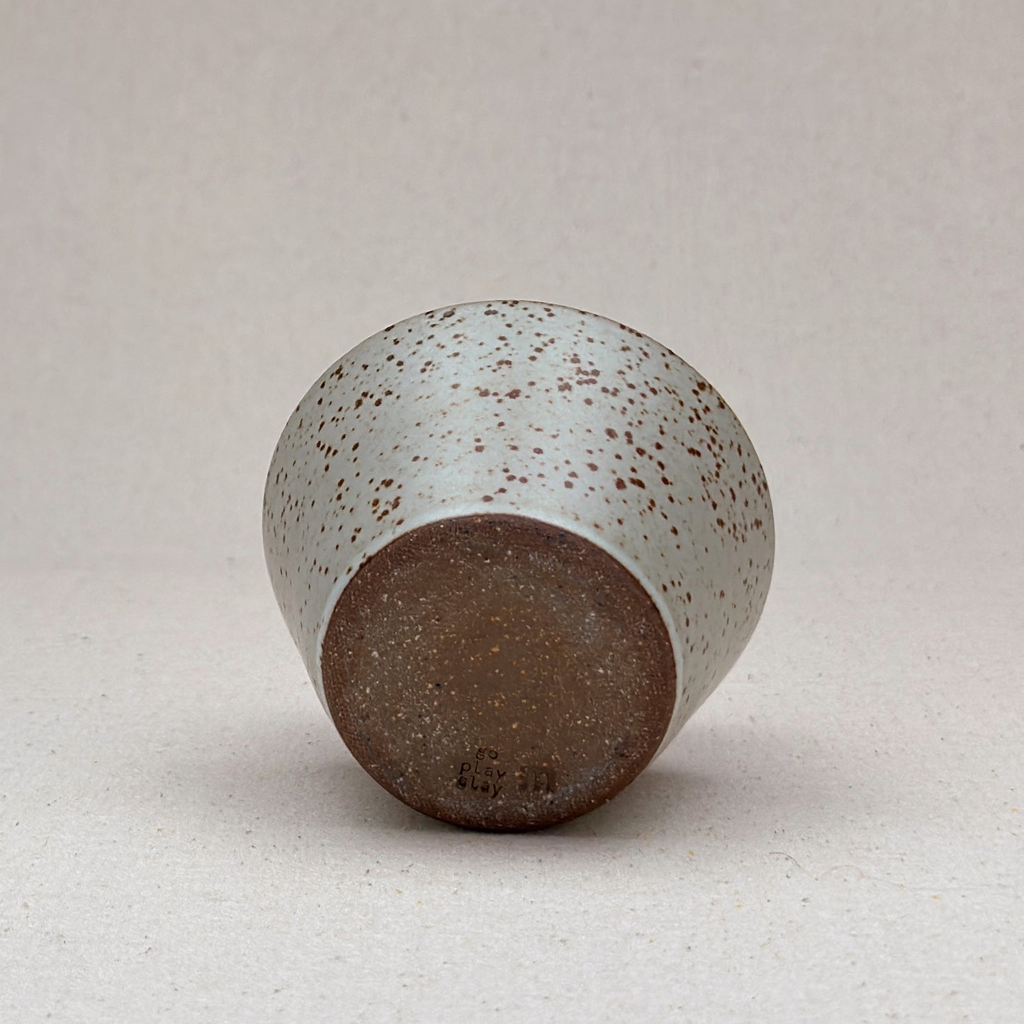 Small Speckled White Angular Vase