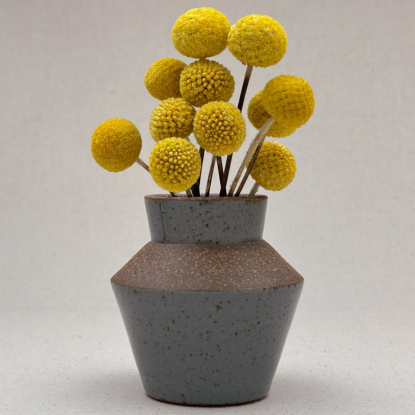 Small Speckled Blue Angular Vase