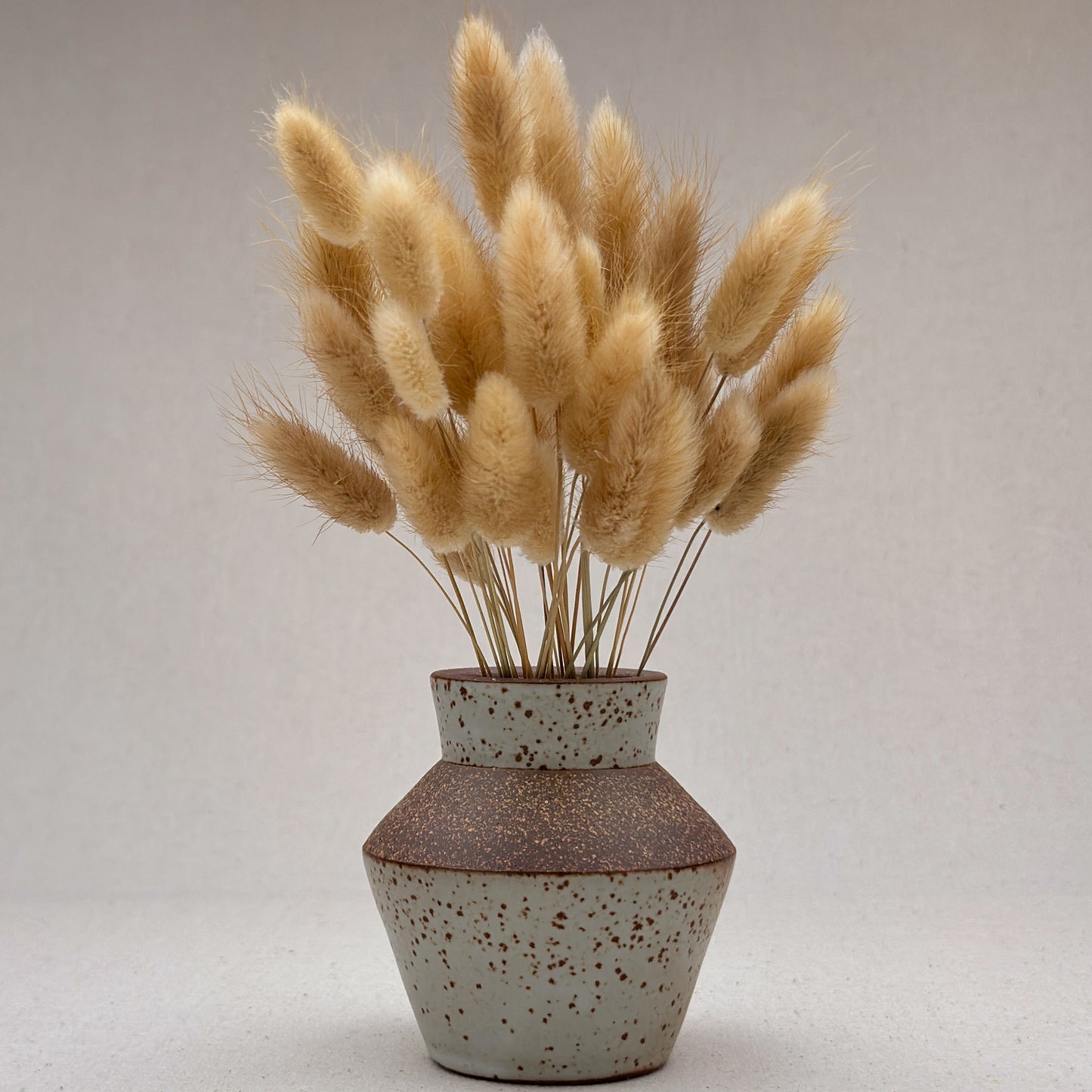 Small Speckled White Angular Vase