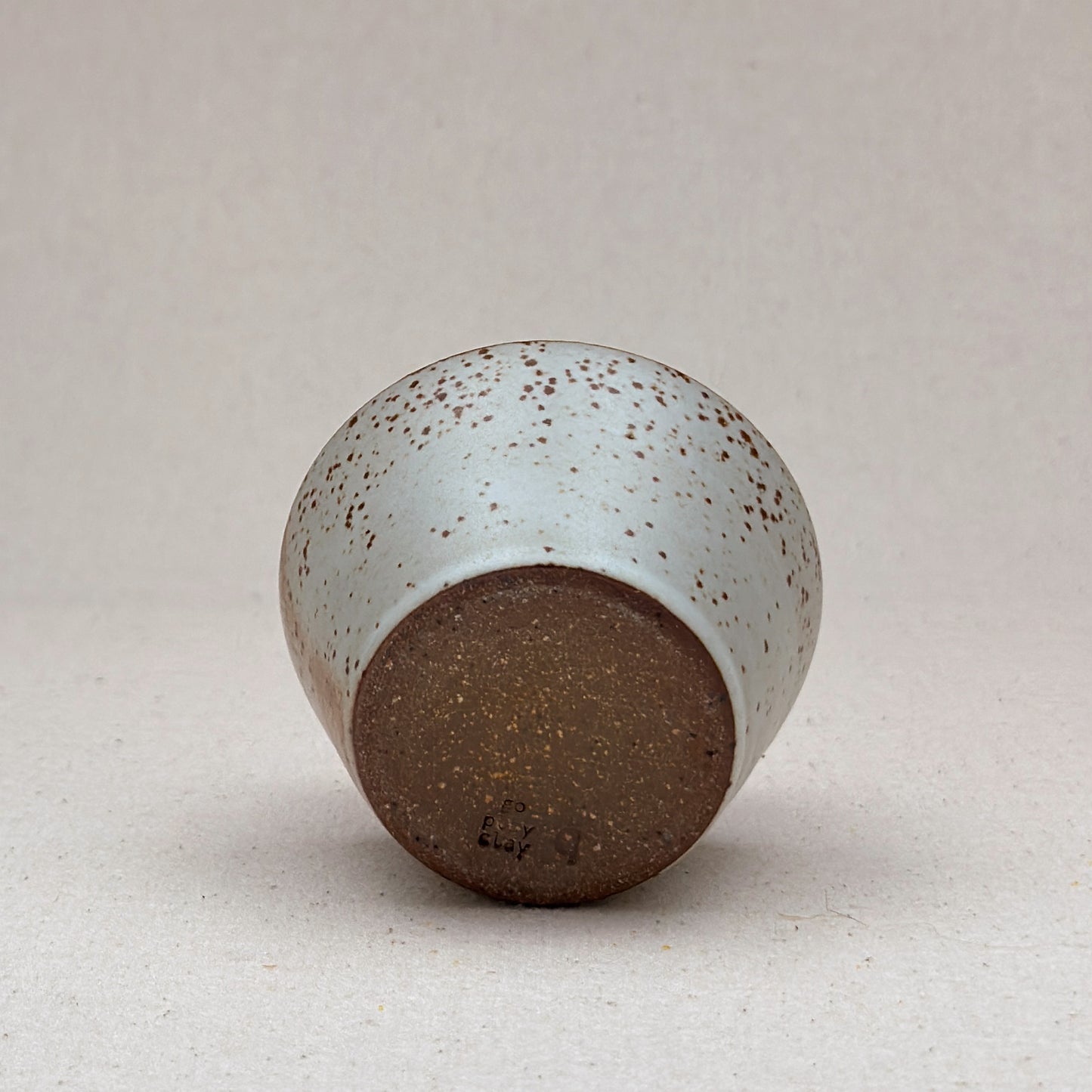 Small Speckled White Angular Vase