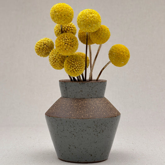 Small Speckled Blue Angular Vase