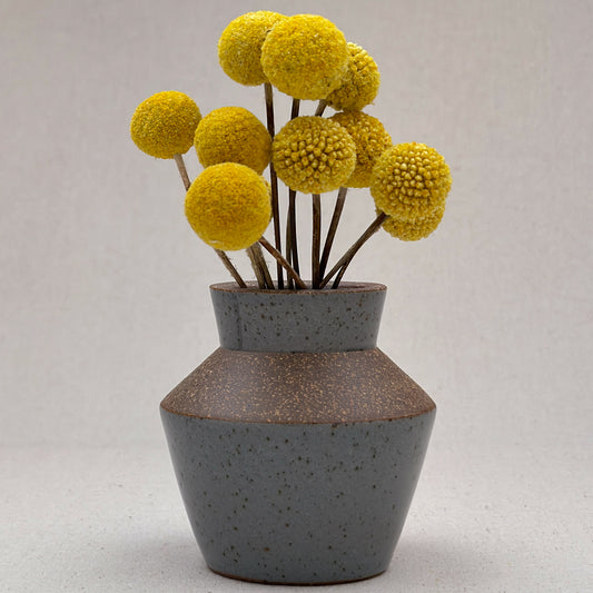 Small Speckled Blue Angular Vase