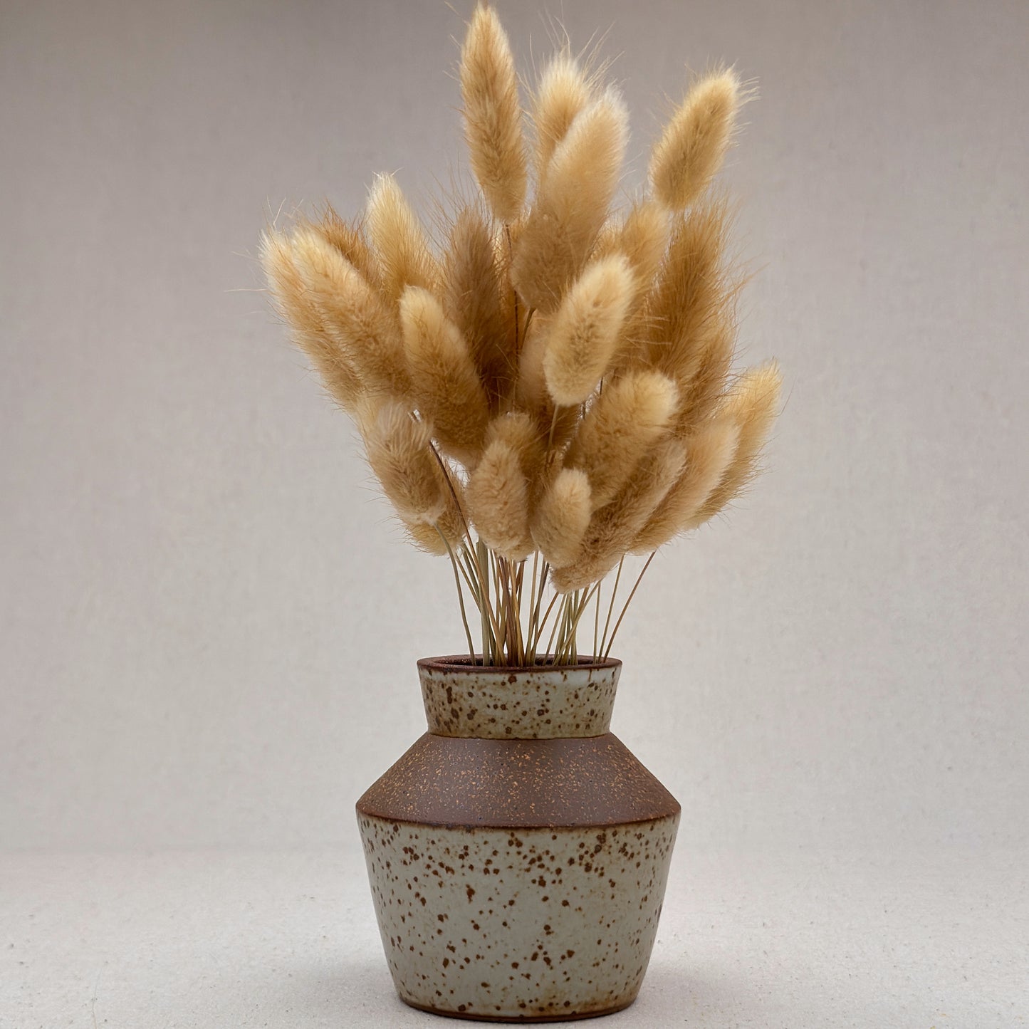 Small Speckled White Angular Vase