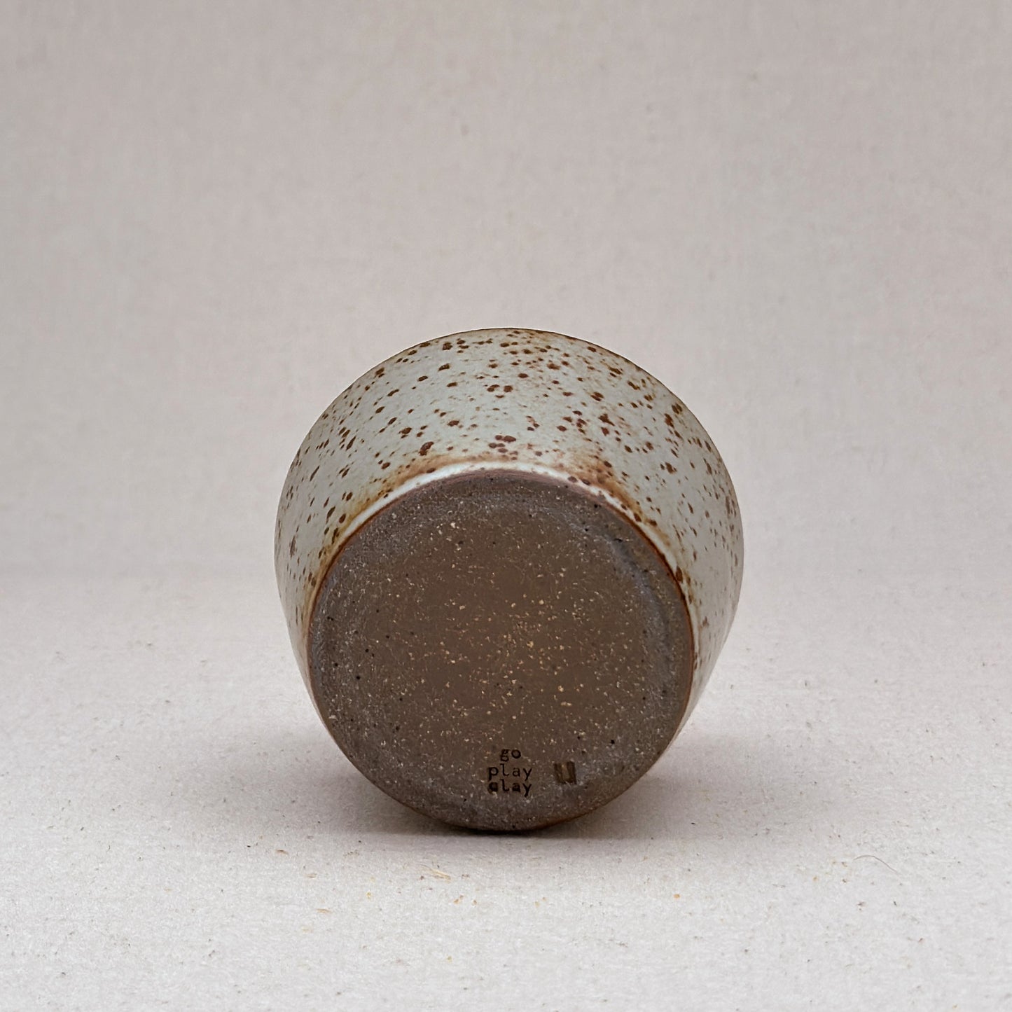 Small Speckled White Angular Vase