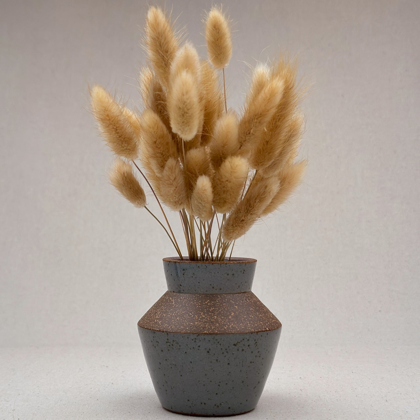 Small Speckled Blue Angular Vase