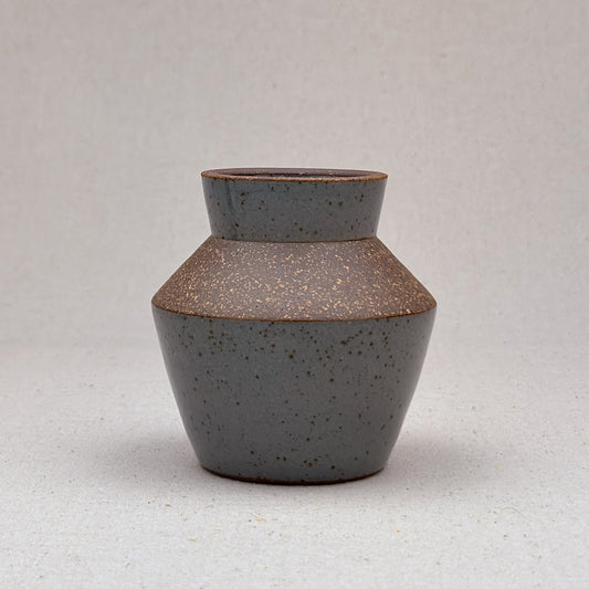 Small Speckled Blue Angular Vase