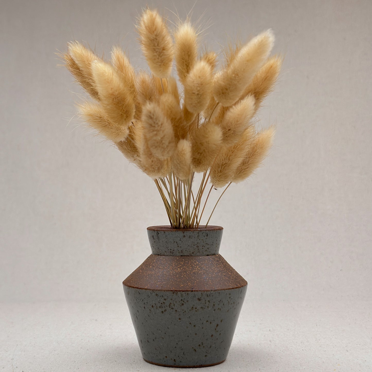 Small Speckled Blue Angular Vase