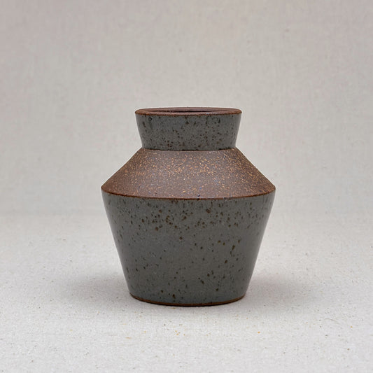 Small Speckled Blue Angular Vase