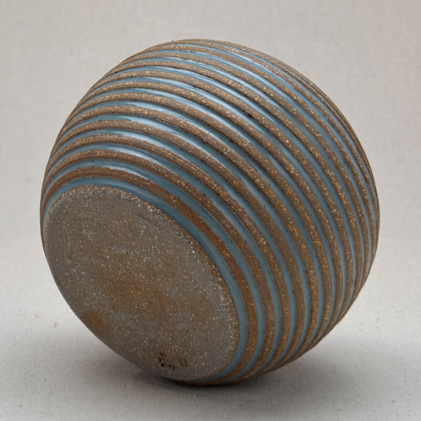 Medium Blue Stripe Round Vase