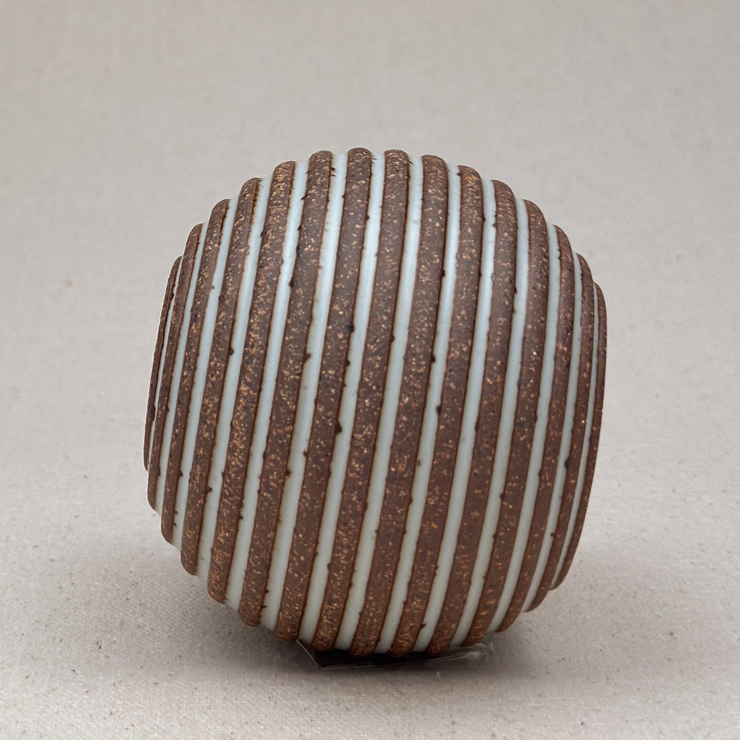 Small White Stripe Round Vase