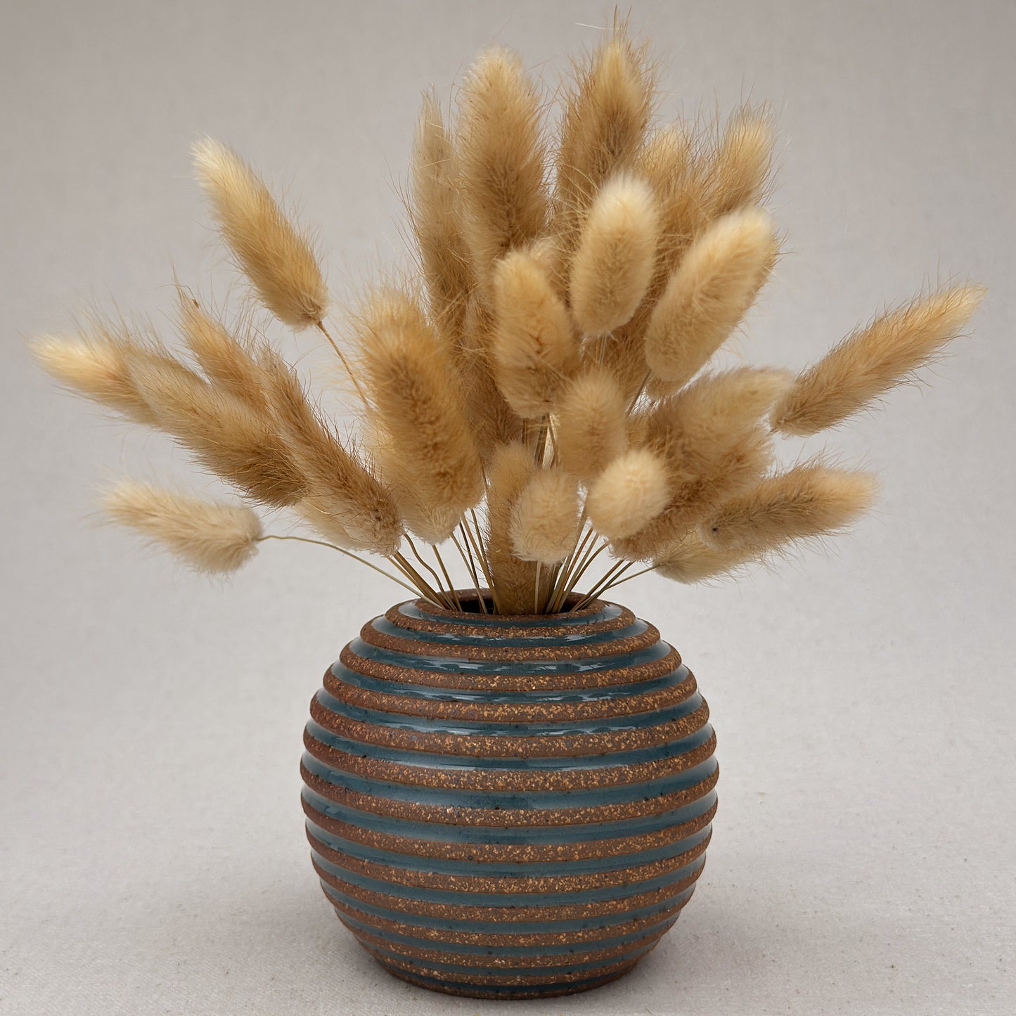 Small Blue Stripe Round Vase