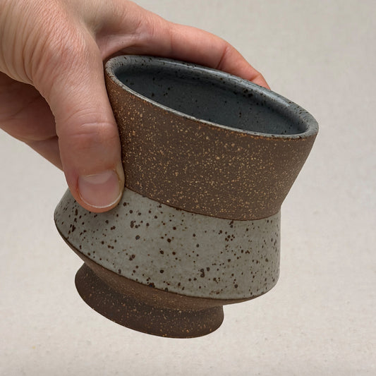 Speckled White Angular Cup