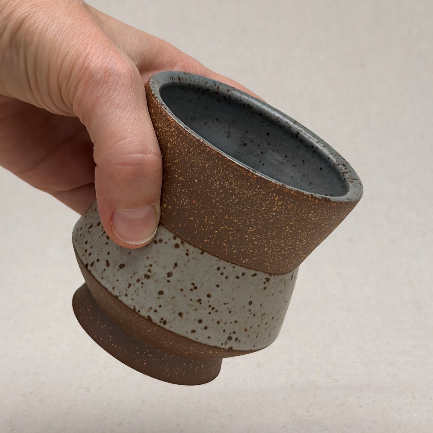 Speckled White Angular Cup