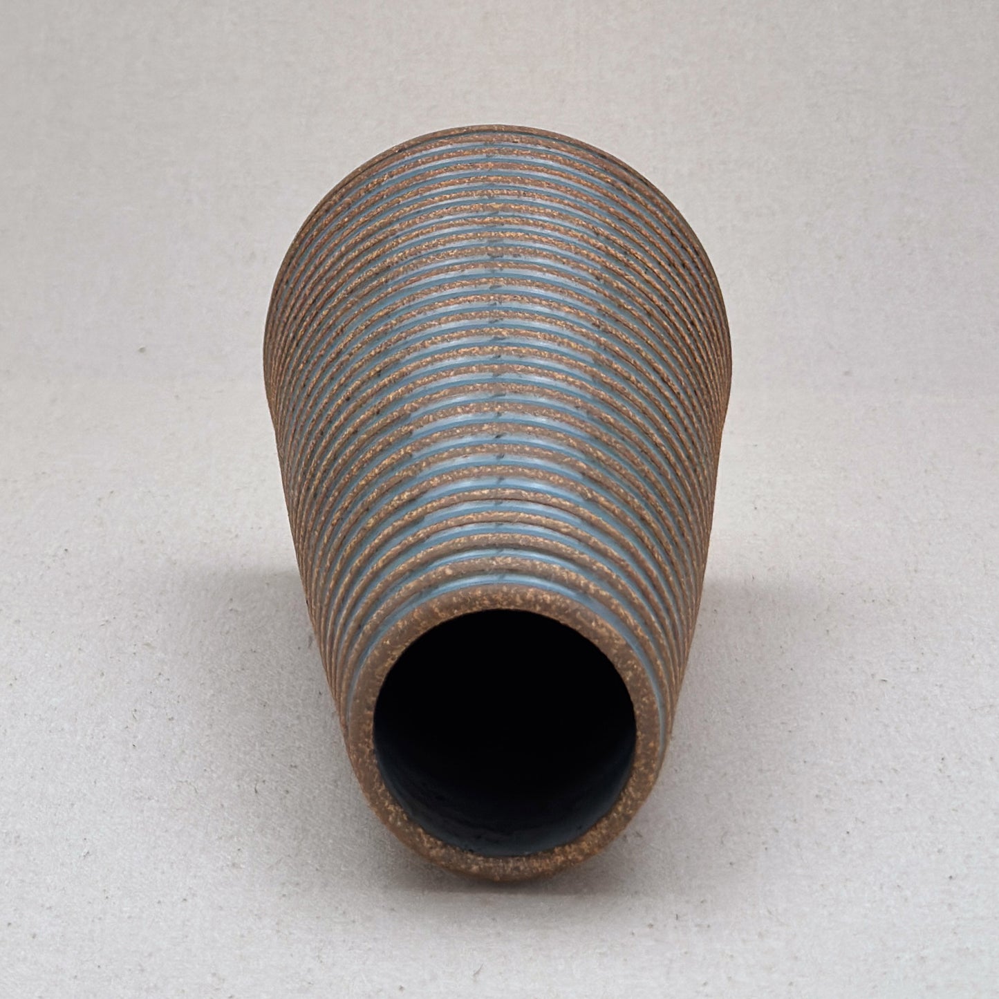 Large Blue Stripe Conical Vase