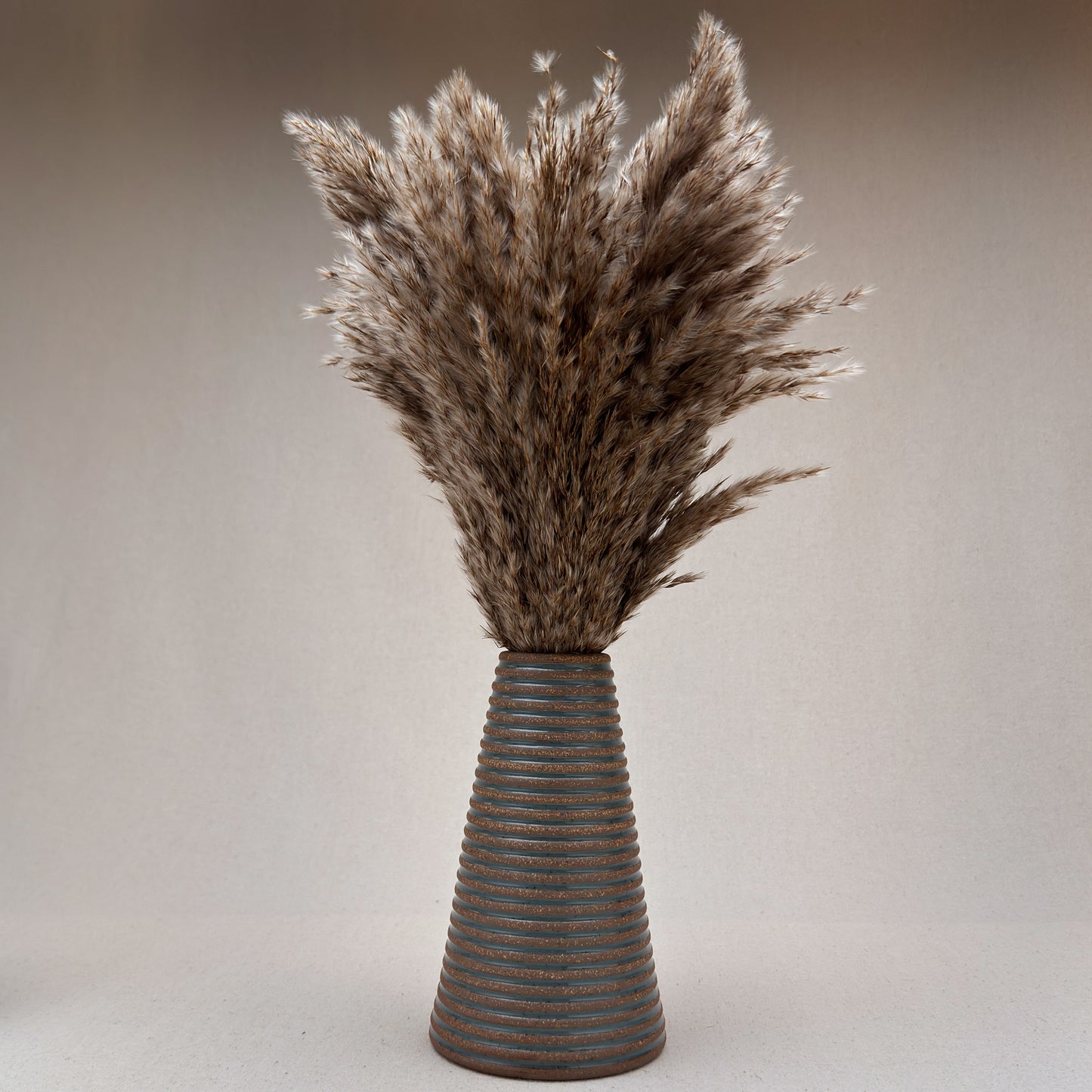 Large Blue Stripe Conical Vase