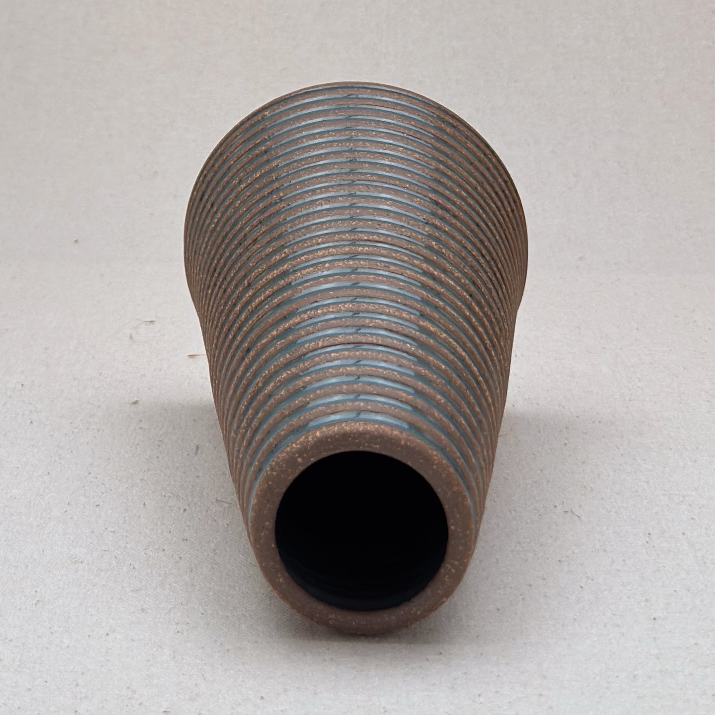 Large Blue Stripe Conical Vase