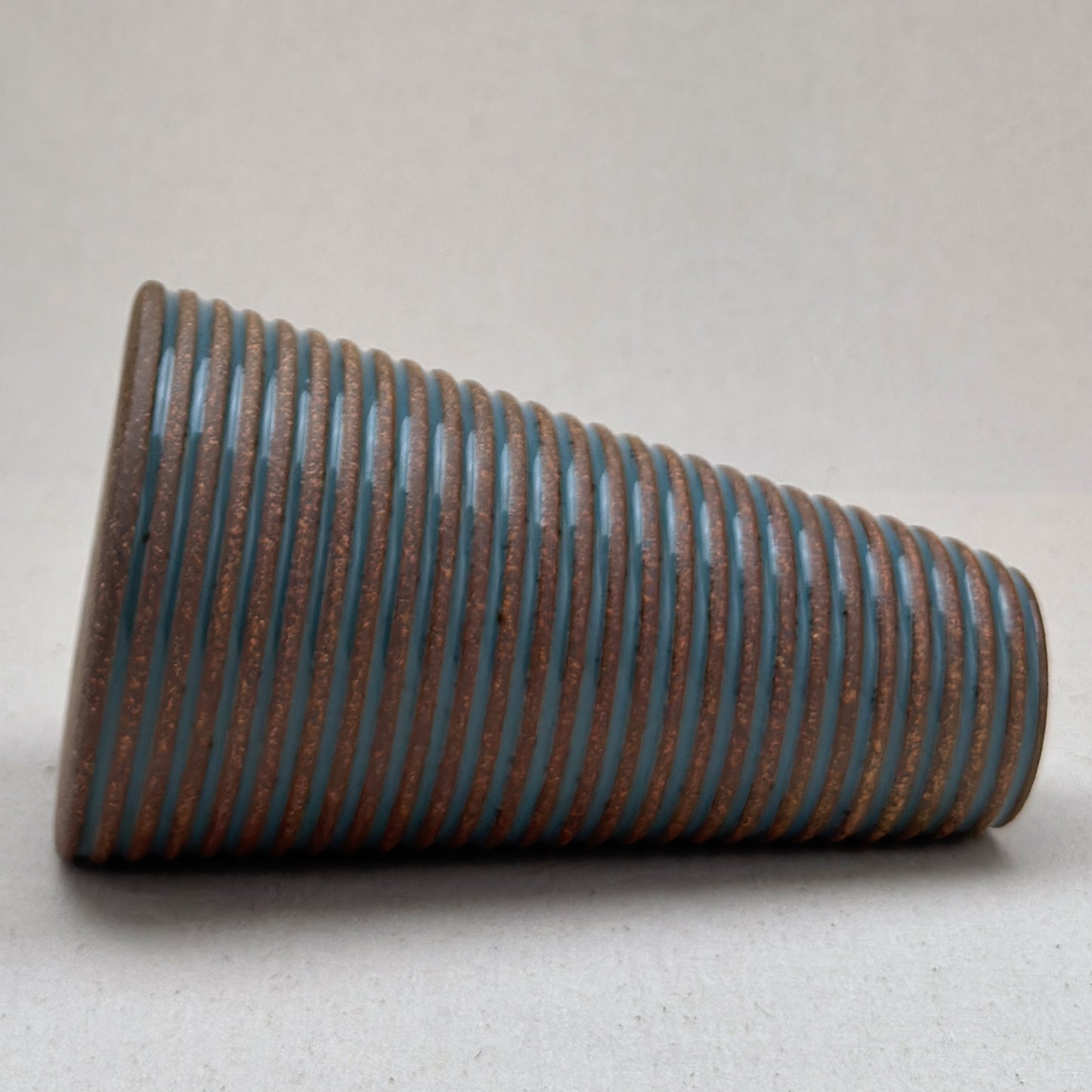 Large Blue Stripe Conical Vase