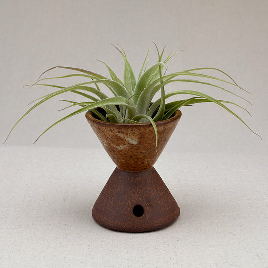 Small Speckled Angular Pedestal Planter