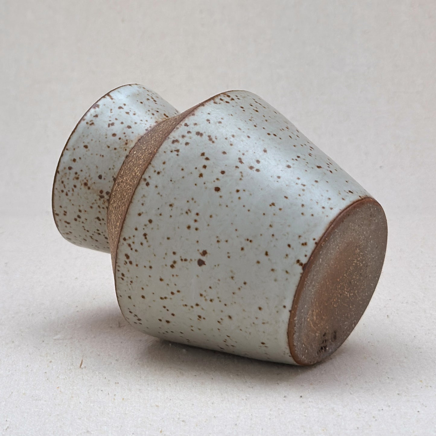 Small-Medium Speckled White Angular Vase