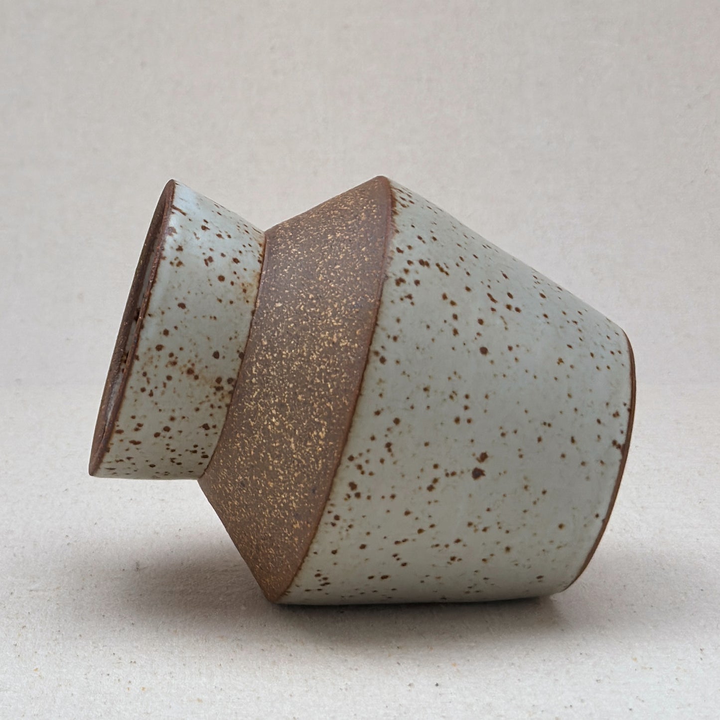 Small-Medium Speckled White Angular Vase