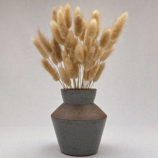 Small-Medium Speckled Blue Angular Vase