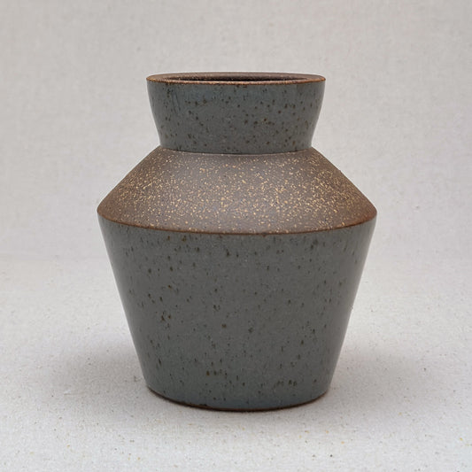 Small-Medium Speckled Blue Angular Vase