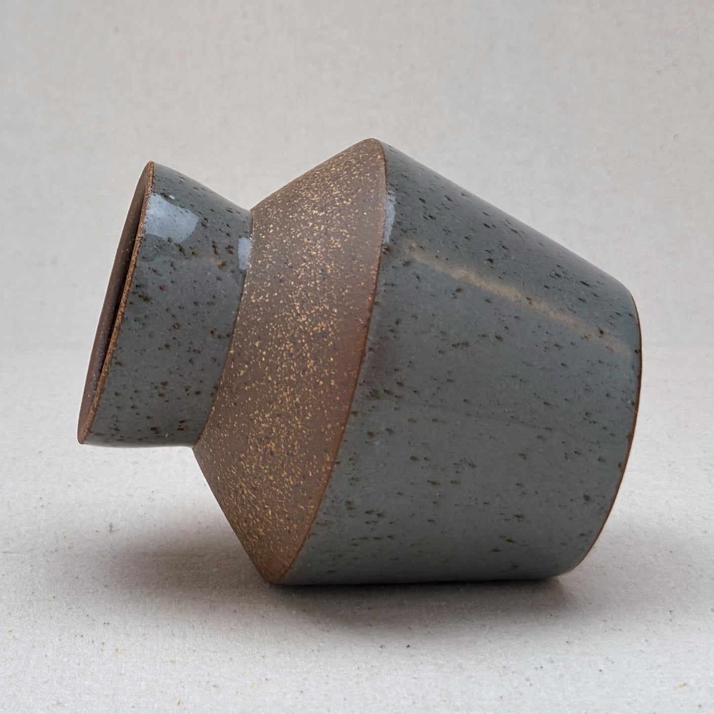 Small-Medium Speckled Blue Angular Vase