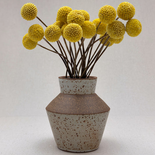 Small-Medium Speckled White Angular Vase