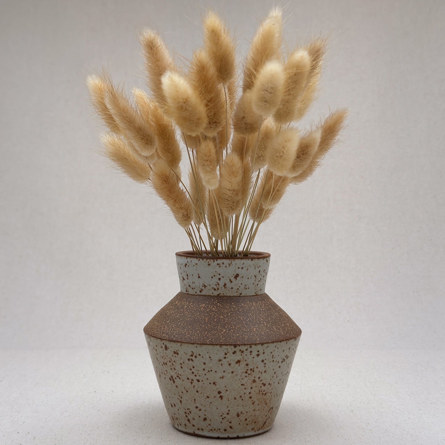 Small-Medium Speckled White Angular Vase