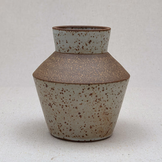 Small-Medium Speckled White Angular Vase