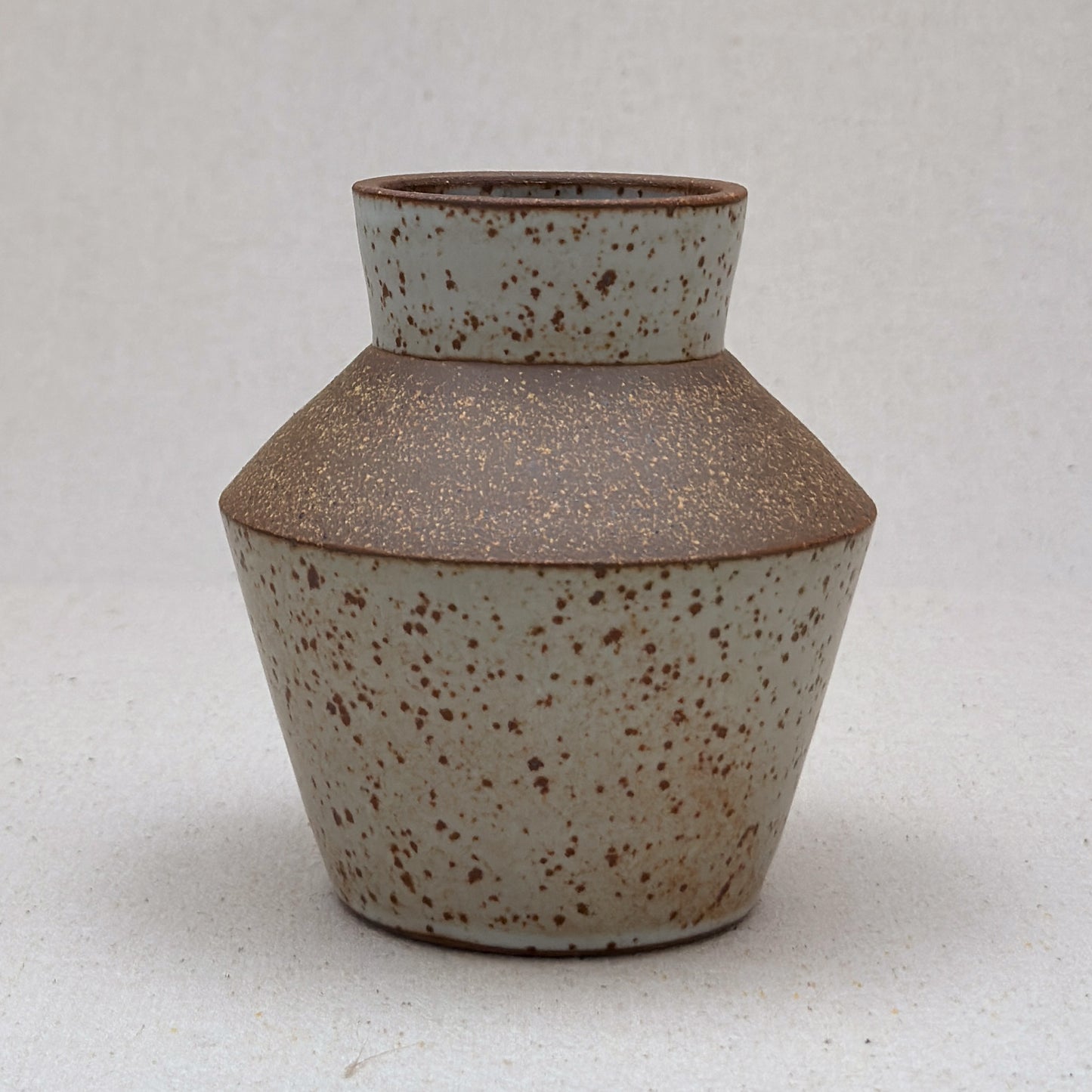 Small-Medium Speckled White Angular Vase