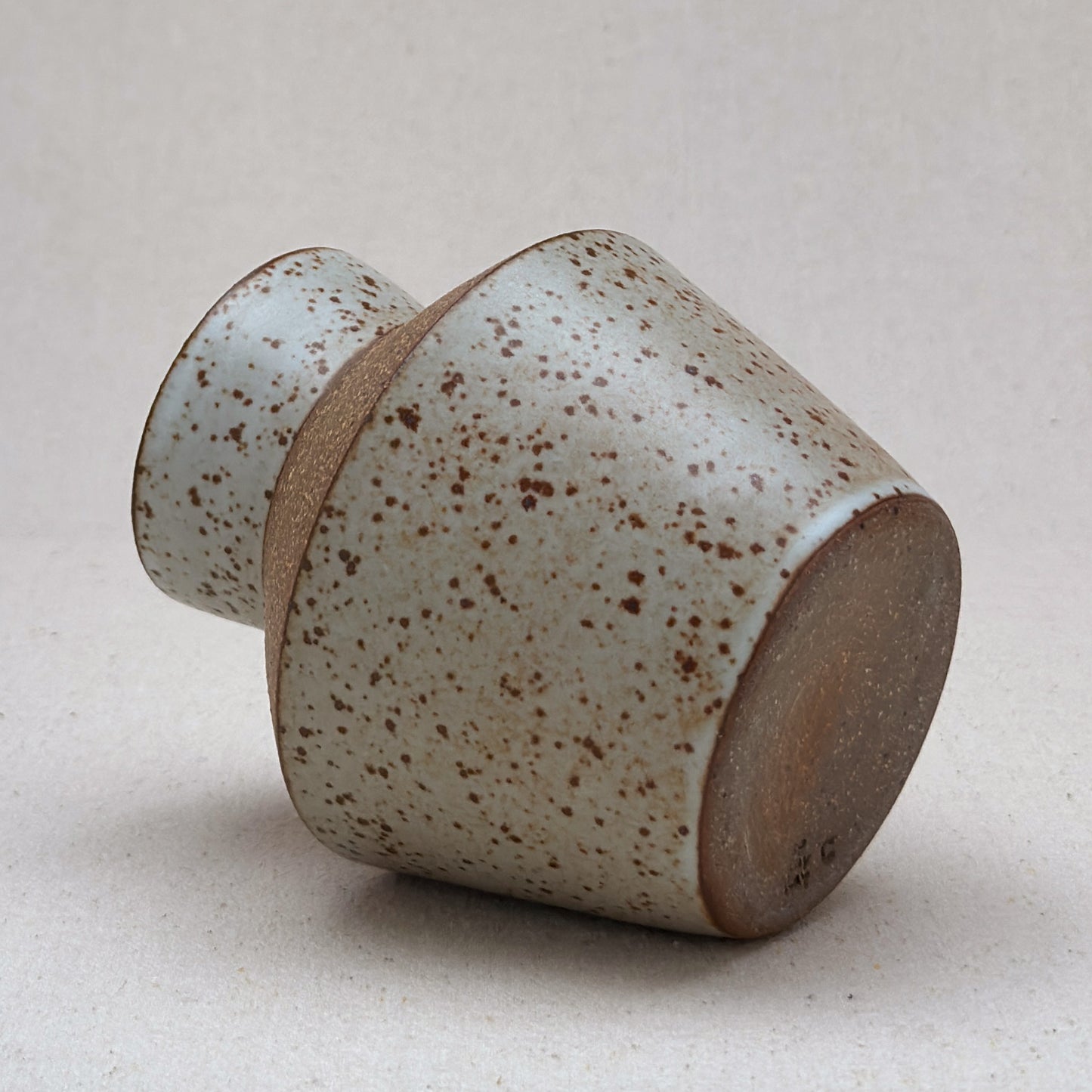 Small-Medium Speckled White Angular Vase