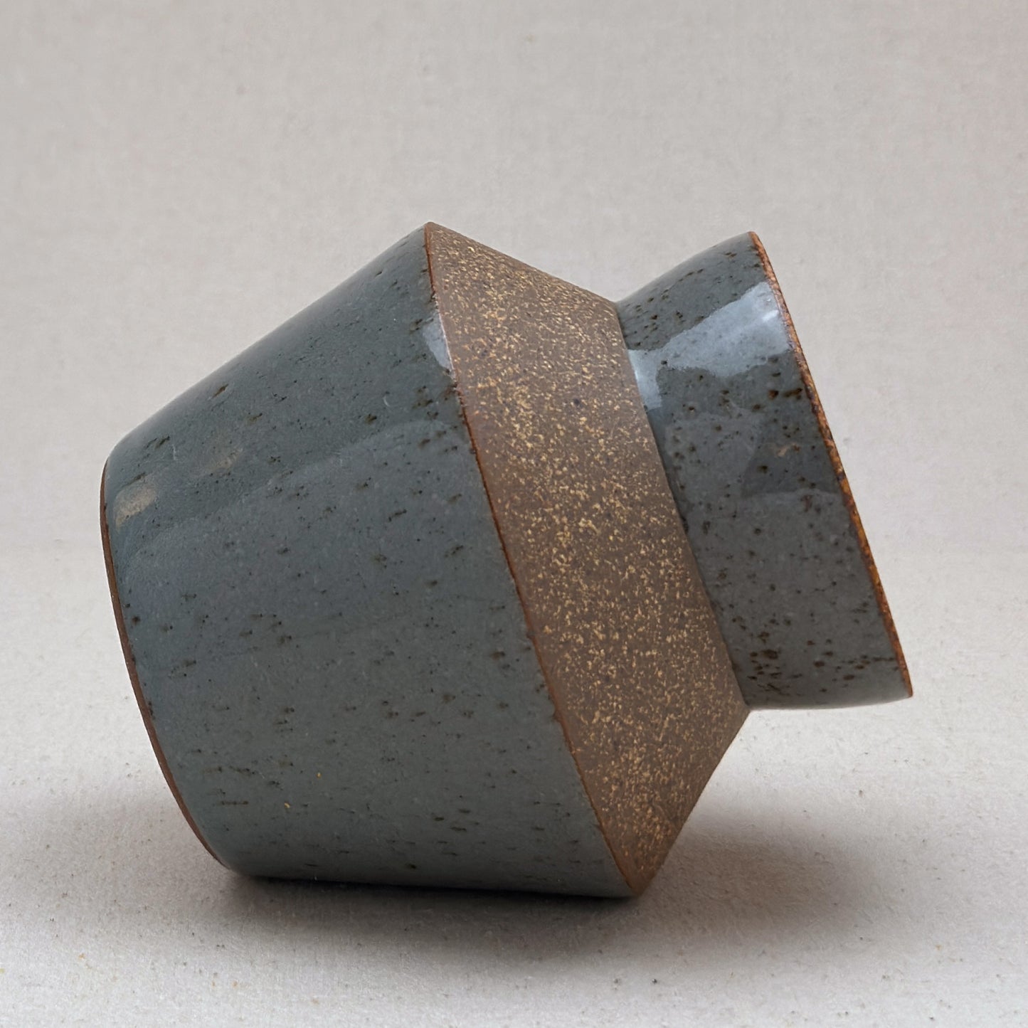 Small-Medium Speckled Blue Angular Vase